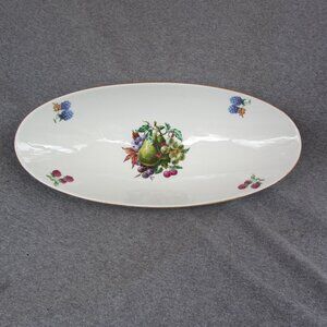 oval oblong bowl Naaman Israel vintage floral (w3006)